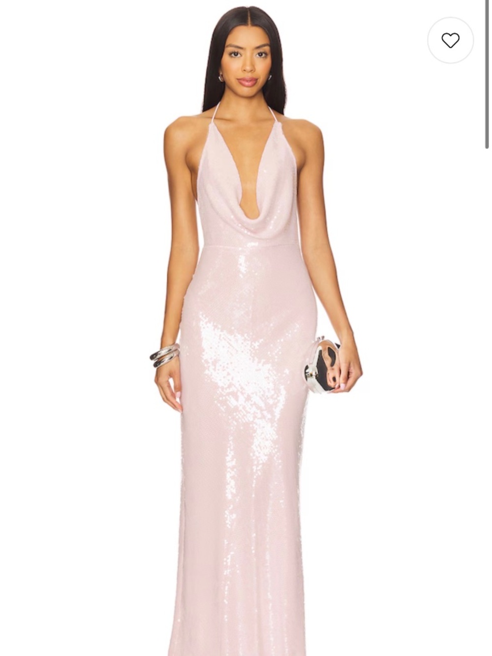Sau Lee pink maxi sequin dress